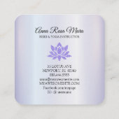 *~* Rays Reiki Energy Healing Lotus Lavender Vierkante Visitekaartje (Achterkant)