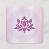 *~* Rays Reiki Energy Healing Lotus MAGENTA Vierkante Visitekaartje (Voorkant)