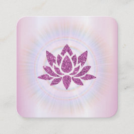 *~* Rays Reiki Energy Healing Lotus MAGENTA Vierkante Visitekaartje