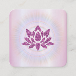 *~* Rays Reiki Energy Healing Lotus MAGENTA Vierkante Visitekaartje