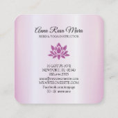 *~* Rays Reiki Energy Healing Lotus MAGENTA Vierkante Visitekaartje (Achterkant)