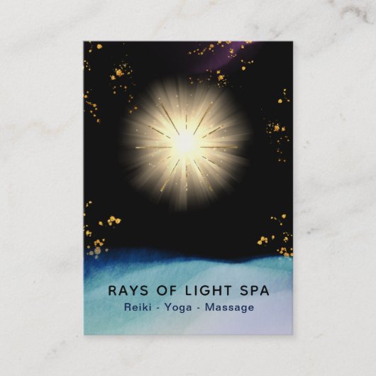 *~* Rays Stars Light Healing Universe Energy Visitekaartje (Voorkant)