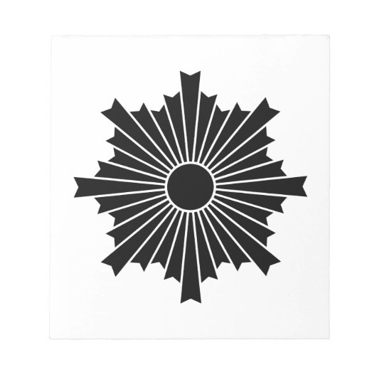Rays van de stijgende zon notitieblok (Voorkant)