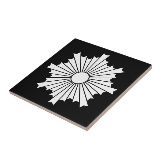 Rays van de stijgende zon tegeltje (Zijkant)