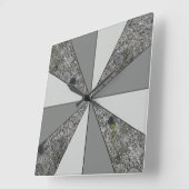 Rays van grijze graniet en grijze kleuren vierkante klok (Hoek)