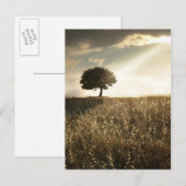 Rays van licht breken door de dramatische hemel briefkaart (Voorkant / Achterkant)