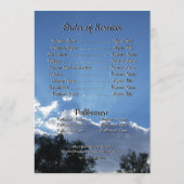 Rays van Storm Clouds Quote Photo Funeral Programmakaart (Achterkant)