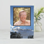 Rays van Storm Clouds Quote Photo Funeral Programmakaart (Staand voorkant)