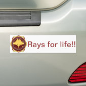 Rays voor levensechte Bumpersticker (Op auto)