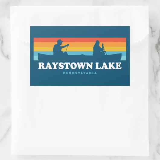 Raystown Lake Pennsylvania Cano Rechthoekige Sticker (Tas)