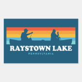 Raystown Lake Pennsylvania Cano Rechthoekige Sticker (Voorkant)