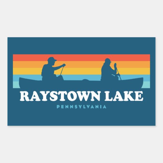 Raystown Lake Pennsylvania Cano Rechthoekige Sticker (Voorkant)