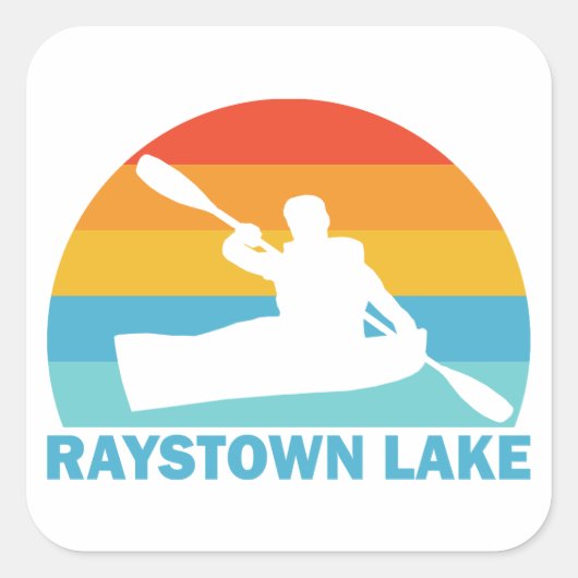 Raystown Lake Pennsylvania Kajak Vierkante Sticker (Voorkant)