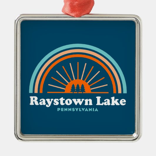 Raystown Lake Pennsylvania Rainbow Metalen Ornament (Voorkant)