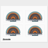 Raystown Lake Pennsylvania Rainbow Rechthoekige Sticker (Vel)
