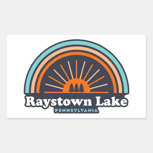 Raystown Lake Pennsylvania Rainbow Rechthoekige Sticker (Voorkant)