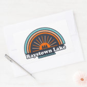 Raystown Lake Pennsylvania Rainbow Rechthoekige Sticker (Envelop)