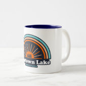 Raystown Lake Pennsylvania Rainbow Tweekleurige Koffiemok (Voorkant rechts)