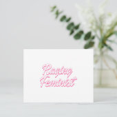 Razende feministische pop briefkaart (Staand voorkant)