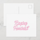 Razende feministische pop briefkaart (Voorkant / Achterkant)