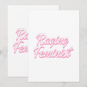 Razende feministische pop kaart (Voorkant / Achterkant)