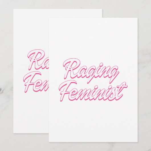 Razende feministische pop kaart (Voorkant / Achterkant)