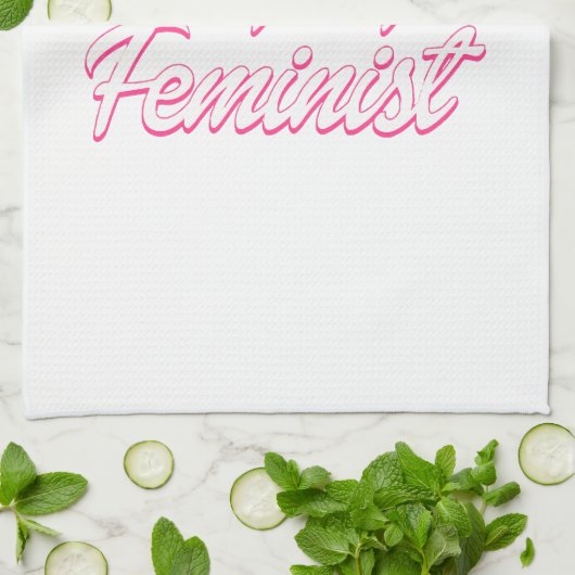 Razende feministische pop theedoek (Gevouwen)
