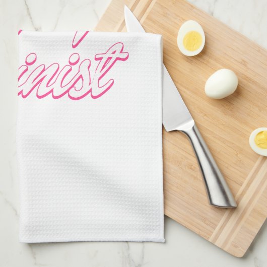 Razende feministische pop theedoek (Quarter Fold)