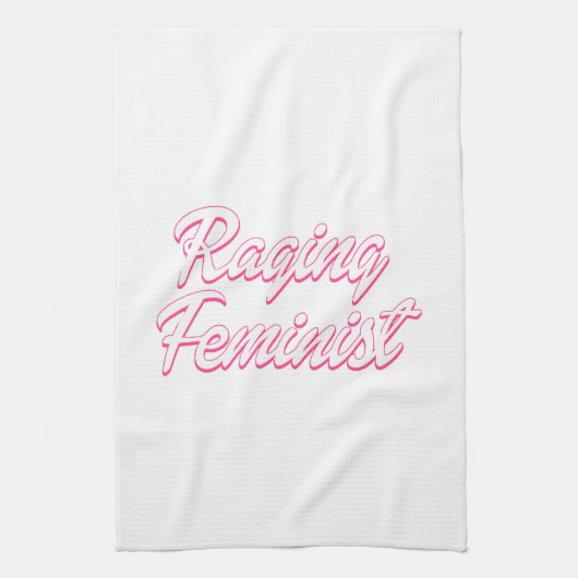 Razende feministische pop theedoek (Verticaal)