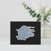 razende neushoorn briefkaart (Staand voorkant)