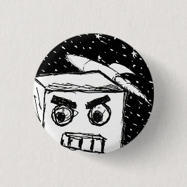 Razende snelle KARL de Robot, met raket in de ruim Ronde Button 3,2 Cm