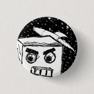 Razende snelle KARL de Robot, met raket in de ruim Ronde Button 3,2 Cm