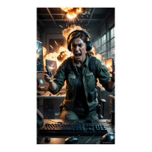 Razernij in de Firestorm Gamekamer Poster