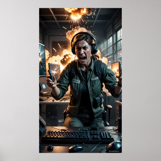 Razernij in de Firestorm Gamekamer Poster (Voorkant)
