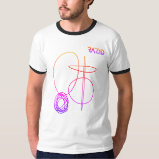 RAZID Abstract Lijn Kunst Kleurrijke Grafische T-S T-shirt