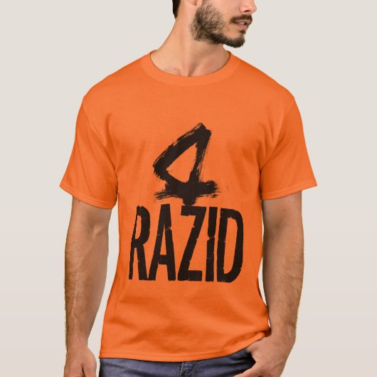 RAZID Gefragmenteerd Type – Abstracte Hedendaagse  T-shirt (Voorkant)