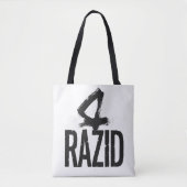 RAZID Minimal Brush Typography Tote Bag – Modern  (Voorkant)