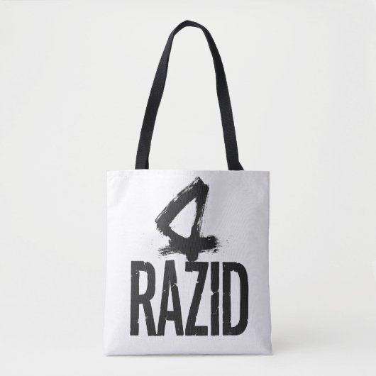 RAZID Minimal Brush Typography Tote Bag – Modern  (Voorkant)