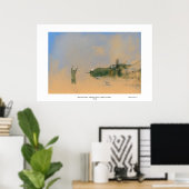 Razing Dust B24J Liberator Noord-Afrika 1943 Poster (Thuiskantoor)