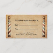 Razor Appointment Barber Hair Stylist Afsprakenkaartje (Achterkant)