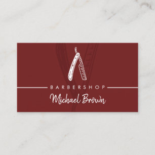 Razor Barber Bordeaux Visitekaartje