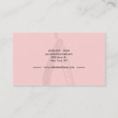 Razor Barber Elegant roze chic Visitekaartje (Achterkant)