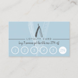 Razor Barber Mannen Coiffure Hairdresser Blue Loya Visitekaartje