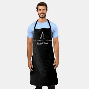 Razor Barber Salon Kleding met logo Zwart Schort