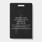 Razor Barber shop zwart logo Badge (Achterkant)