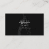 Razor Barber-winkel zwart Visitekaartje (Achterkant)