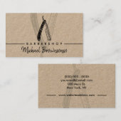 Razor Barbershop Hair Cut Salon Men Visitekaartje (Voorkant / Achterkant)