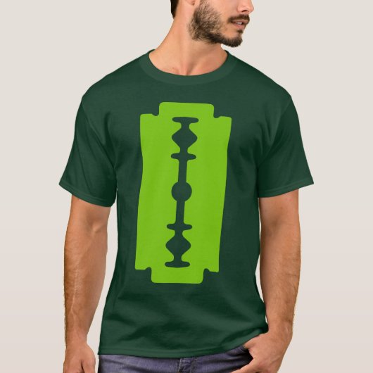Razor Blade - Martian Green over Donker T-shirt (Voorkant)