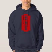 Razor Blade - Rood op Donker Hoodie (Voorkant)