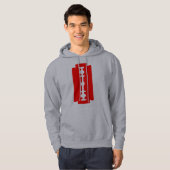 Razor Blade - Rood op licht Hoodie (Voorkant volledig)